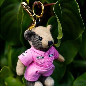 Burberry Keychain with Pink Outfit